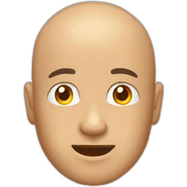 Shining bald head emoji