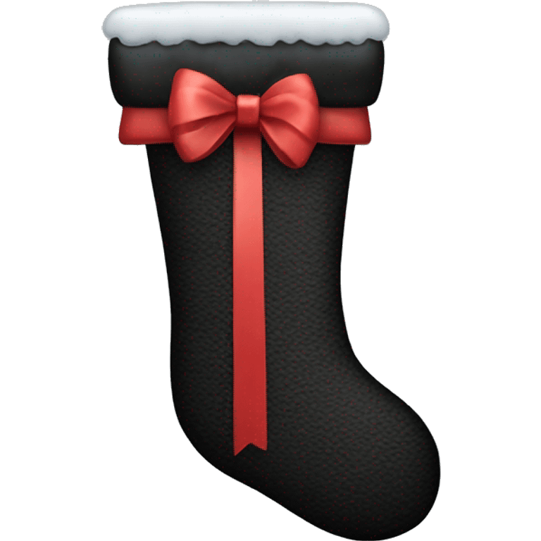 Black Christmas Stocking Bows emoji