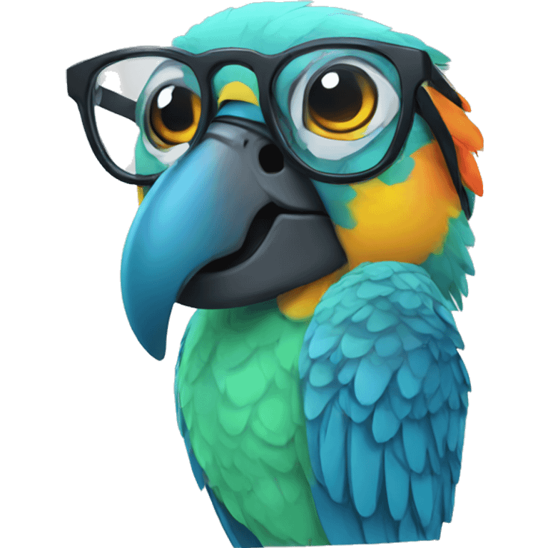 parrot with glasses emoji