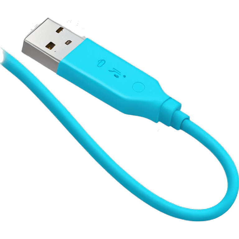 Light blue usb cable emoji