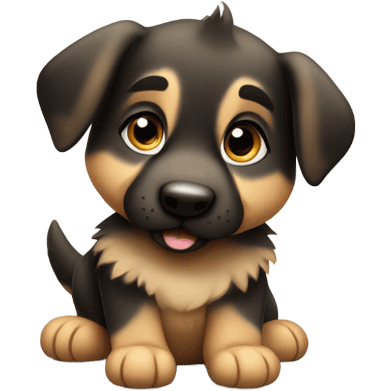 German shepherd puppy love emoji