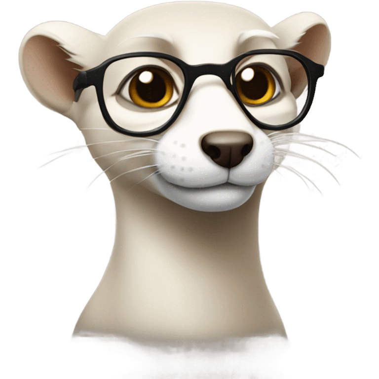 Weasel with glasses emoji