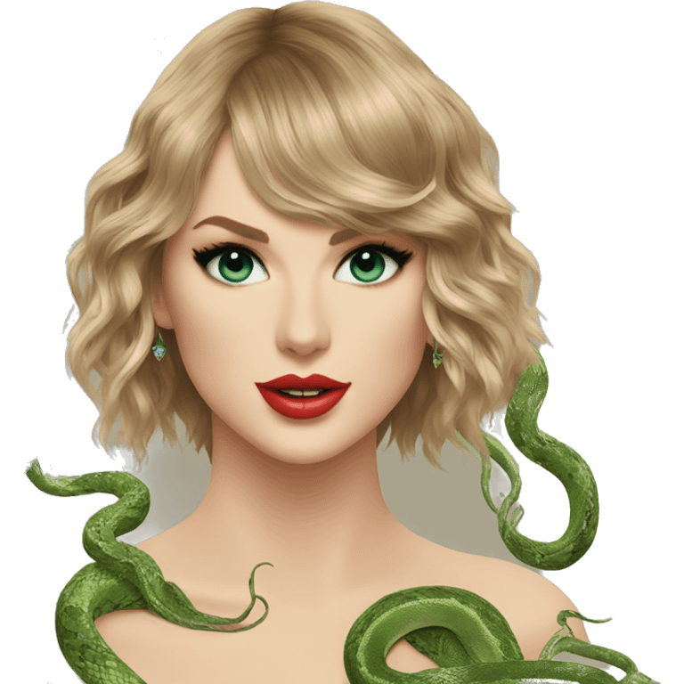 Taylor Swift with snake reputation emoji