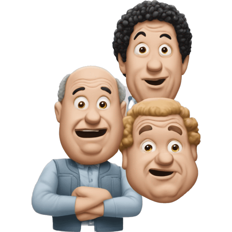 The Three Stooges Larry, Moe and Curly emoji