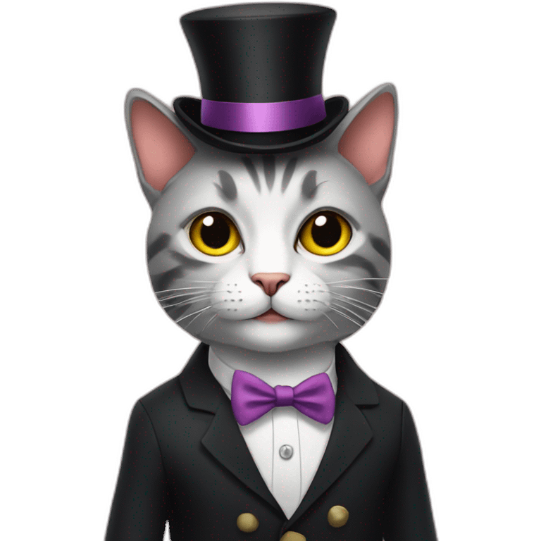 cat dressed up for a night on the town emoji