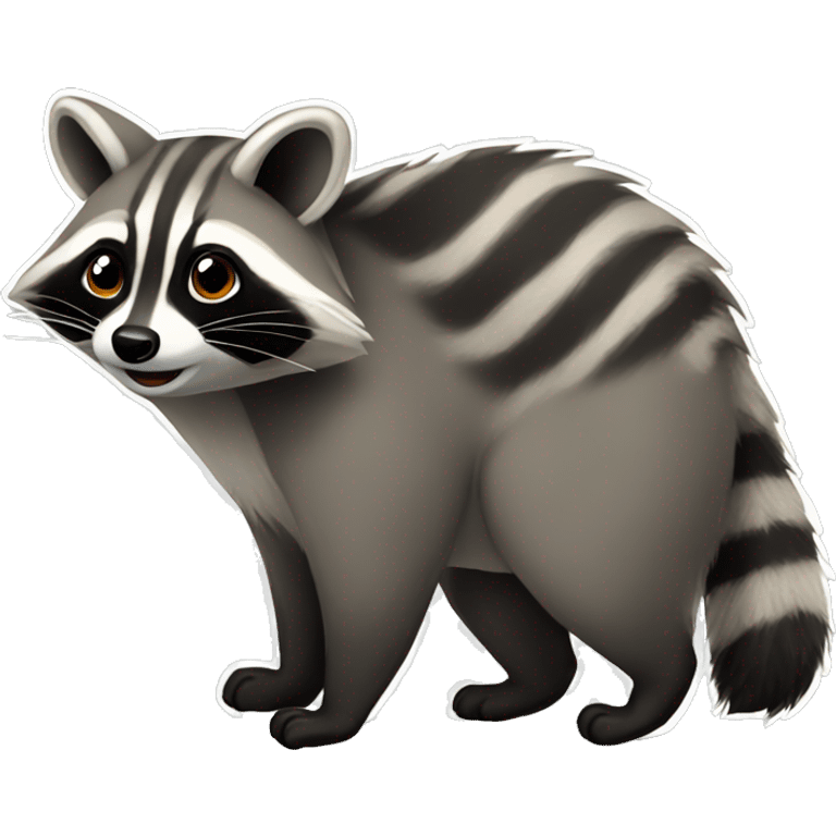 Raccoon with a big butt emoji