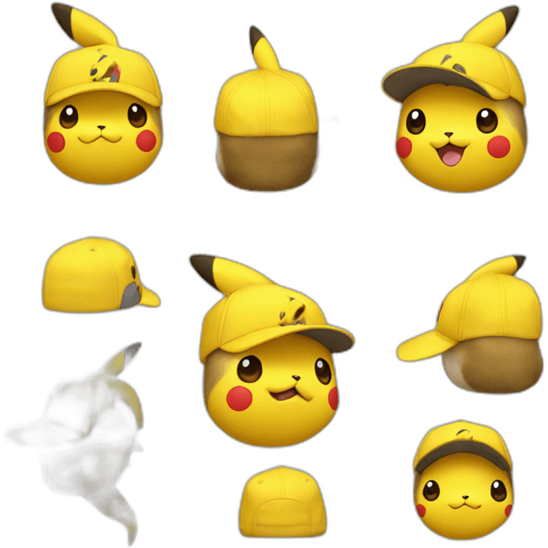 Pikachu Con Gorra Cerrada emoji