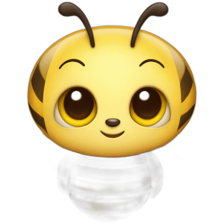 a cute bee emoji