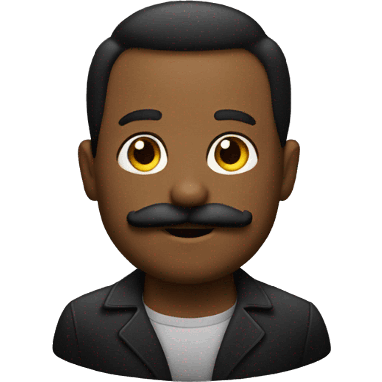 homme noir avec une petite moustache emoji