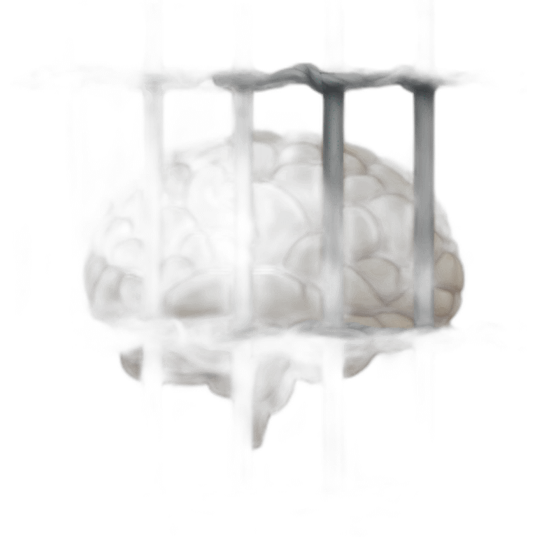 caged brain emoji