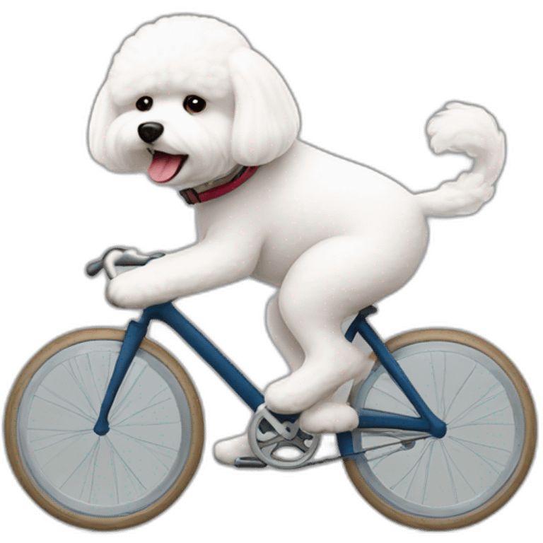 Bichon frisé cycling emoji