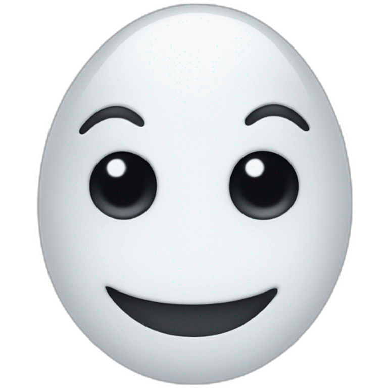 Ghost wearing eyeliner smiling emoji