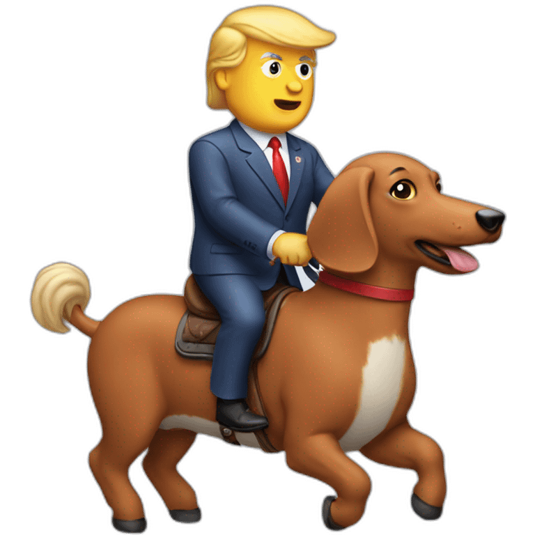 trump-riding-sausage emoji