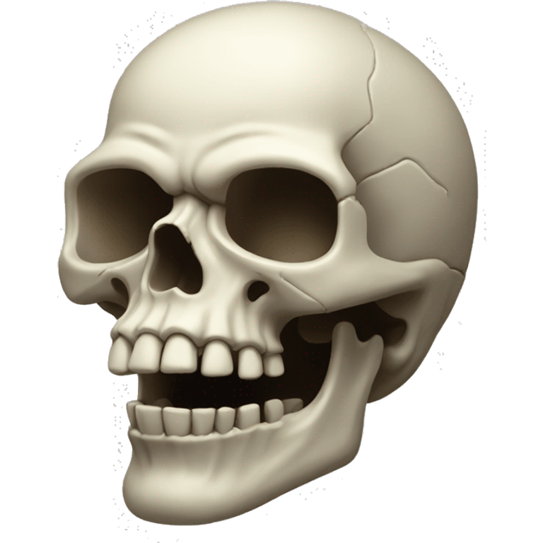 Detailed skull emoji