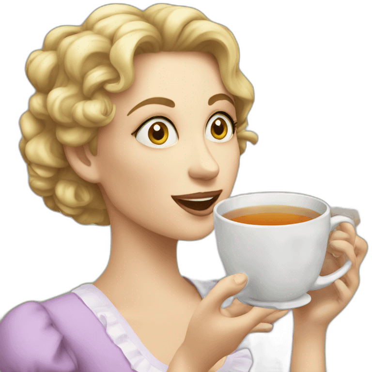 Tea-time-gossip emoji