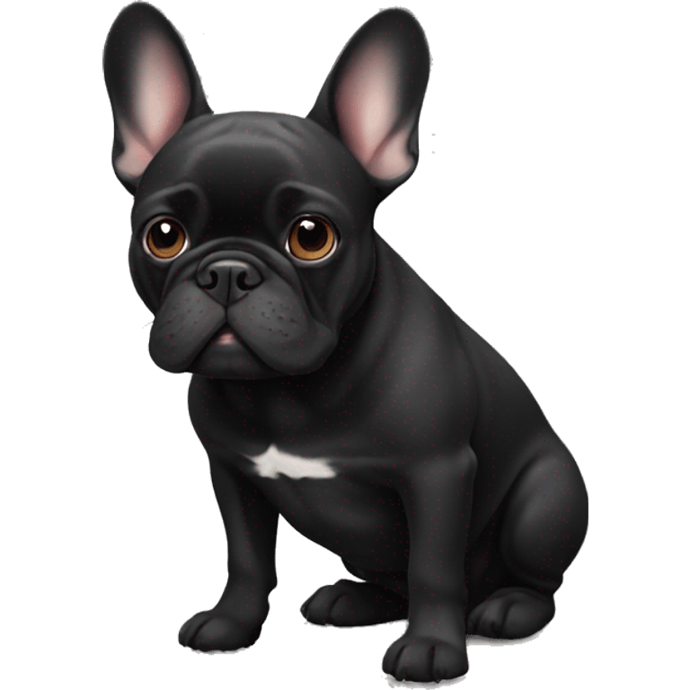 black french bulldog emoji