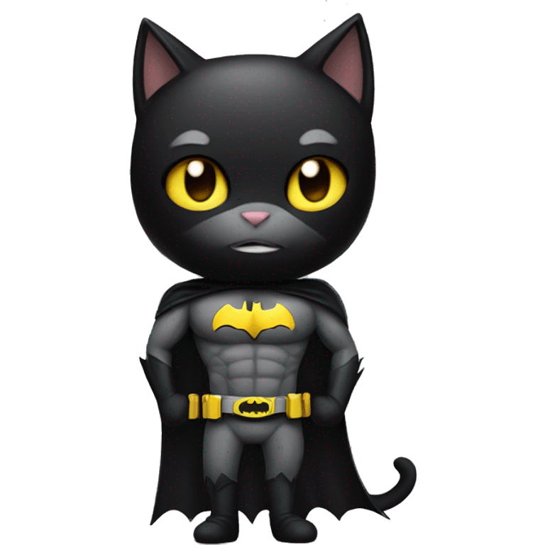 Cat dressed as Batman emoji