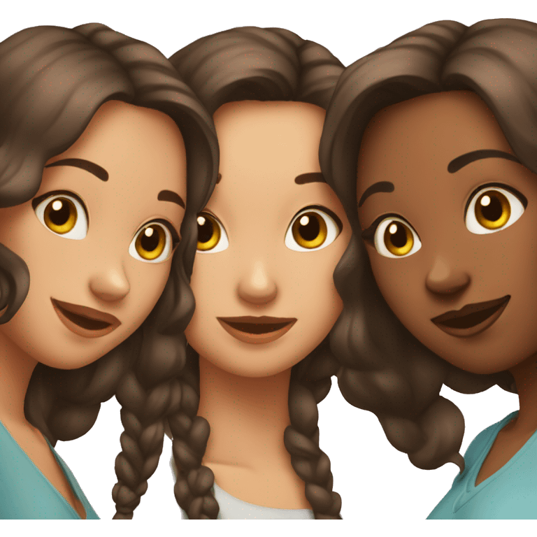 three girlfriends emoji