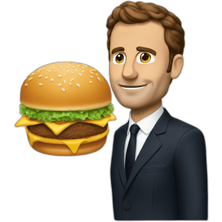 Macron with macdo emoji