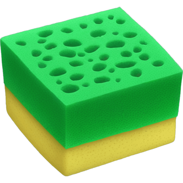 green flat square dish sponge emoji