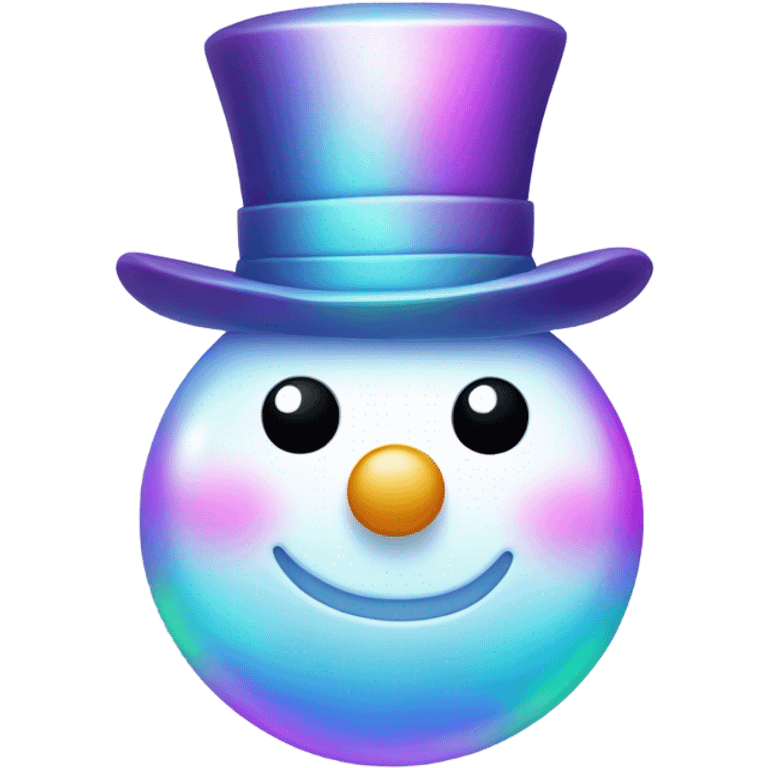 Kawaii iridescent snowman   emoji