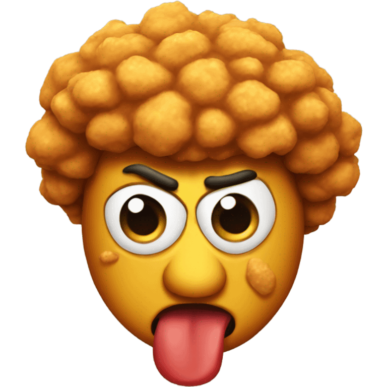 Angry fried chicken emoji