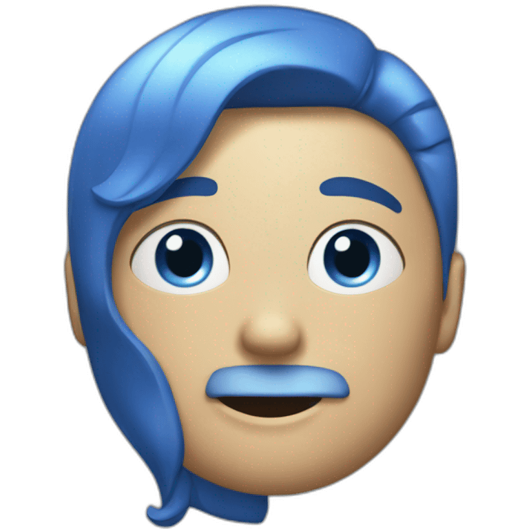 shiny blue bare emoji