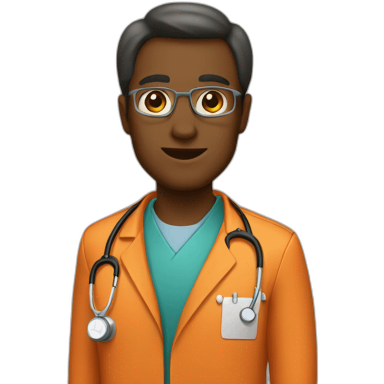 doctor in orange uniform emoji