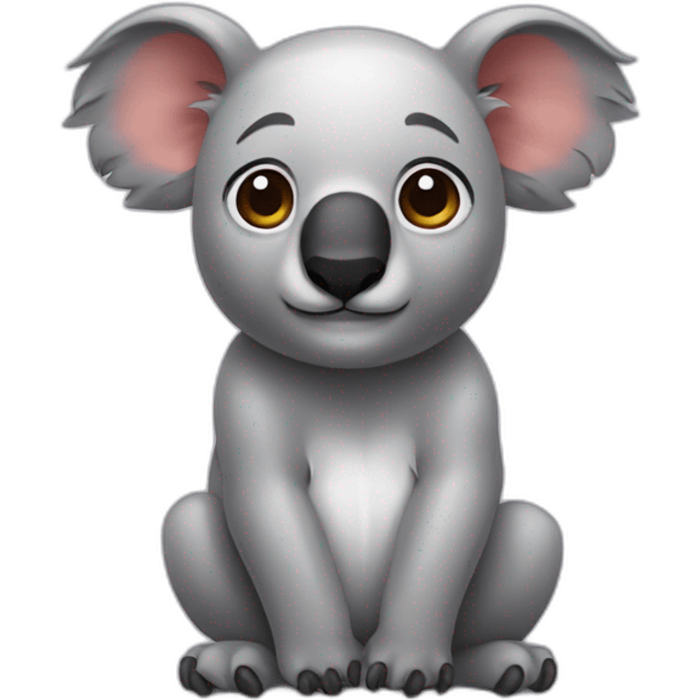 Mix of koala and bull emoji