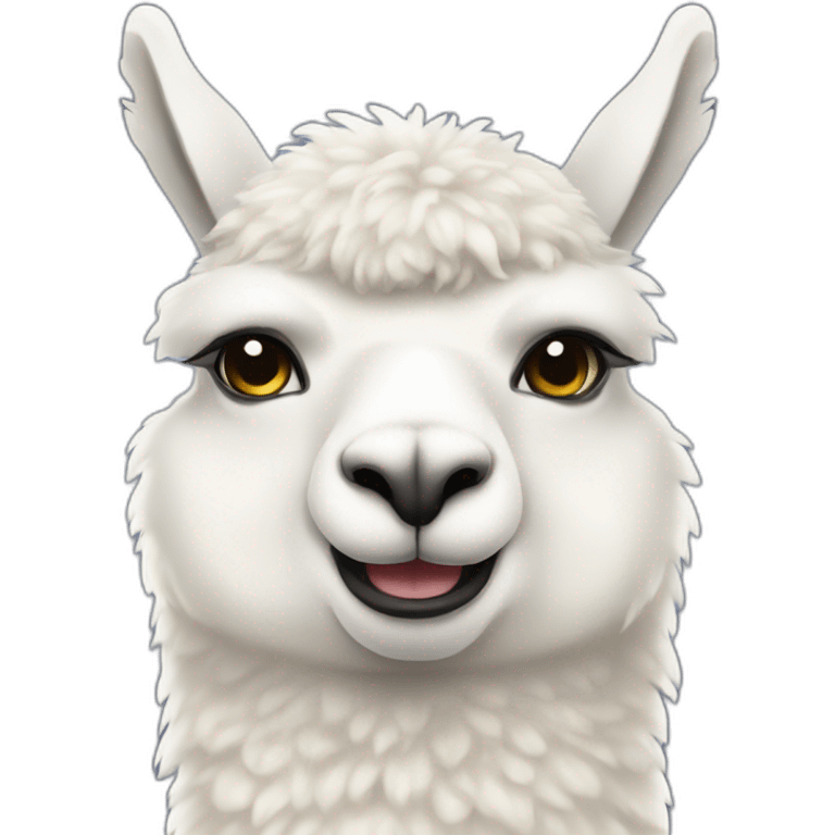 White alpaca from mafia with jojo style emoji