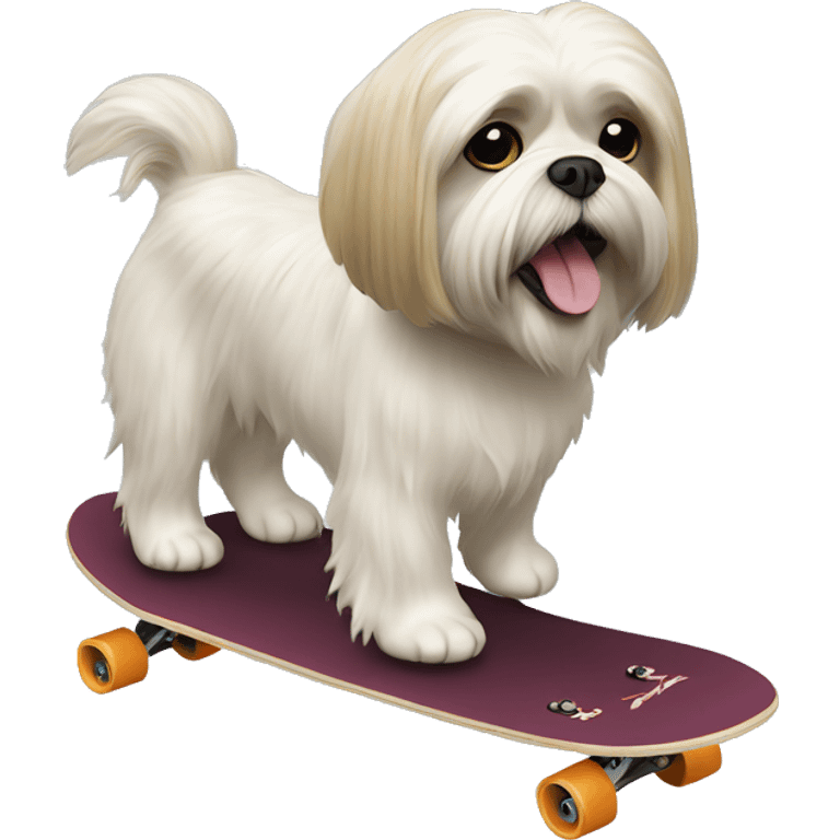 Lhasa apso skateboarding  emoji