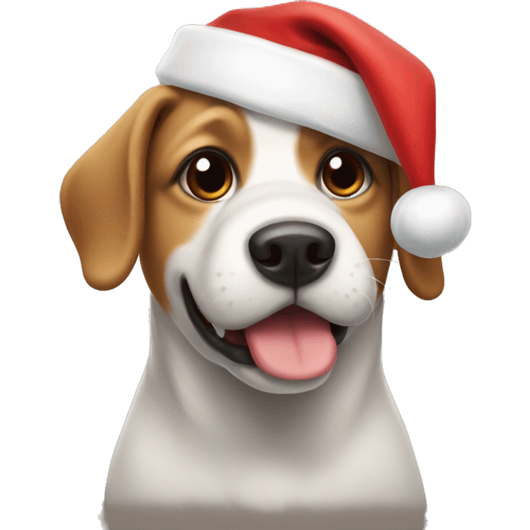 Dog with Santa hat emoji