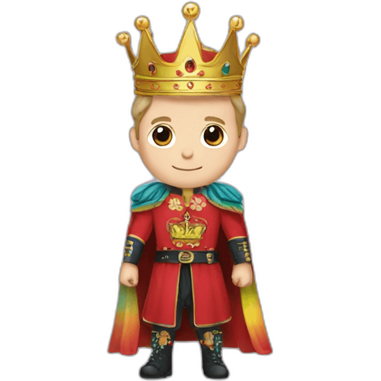 Jonathan Toews as a rainbow king with a royal robe on emoji