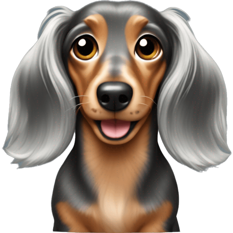 Dapple dachshund long hair emoji