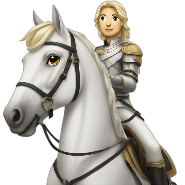 Prnce charming on White horse emoji