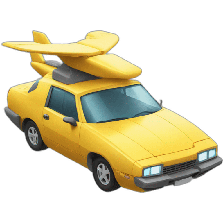 a flying car with turbo emoji