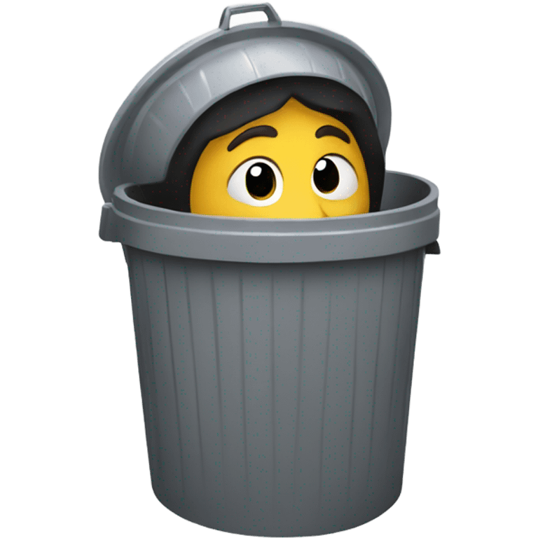 Person inside a dustbin  emoji