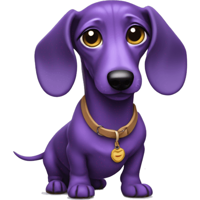 Purple dachshund  emoji