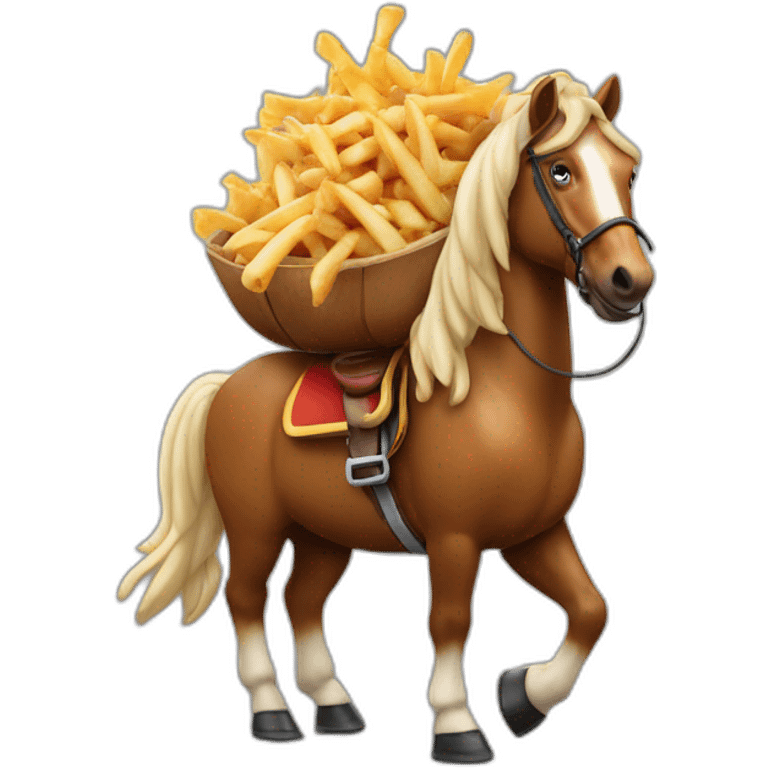 Poutine sur un cheval emoji