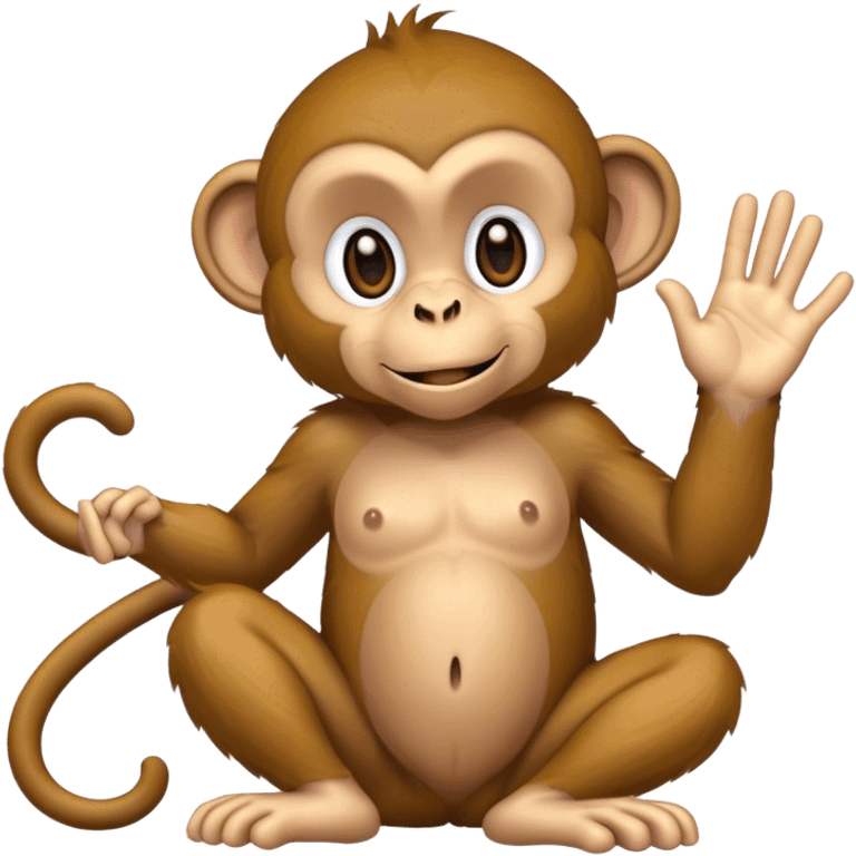 Monkey with three fingers and no legs emoji