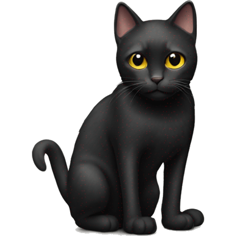 Black cat wearing pants emoji