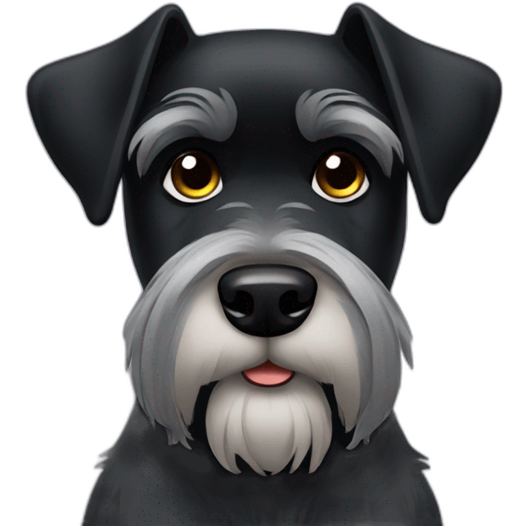 Black schnauzer sad emoji