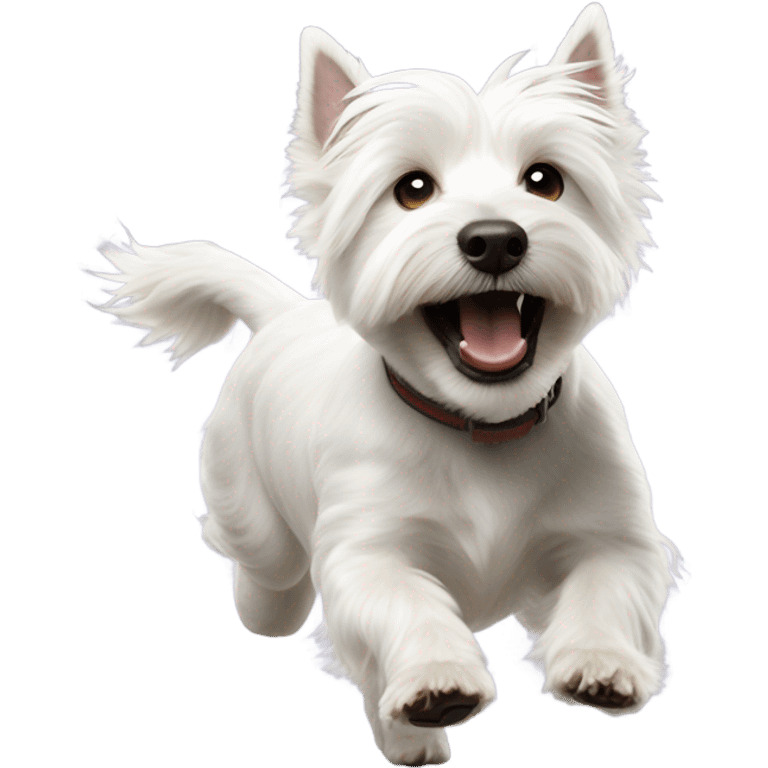 Westie running emoji