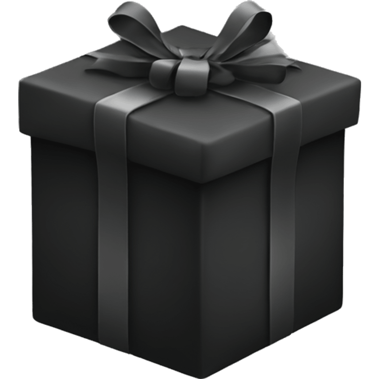 Christmas gift black color emoji