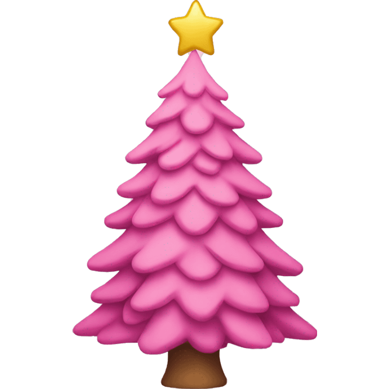 Pink Christmas tree emoji