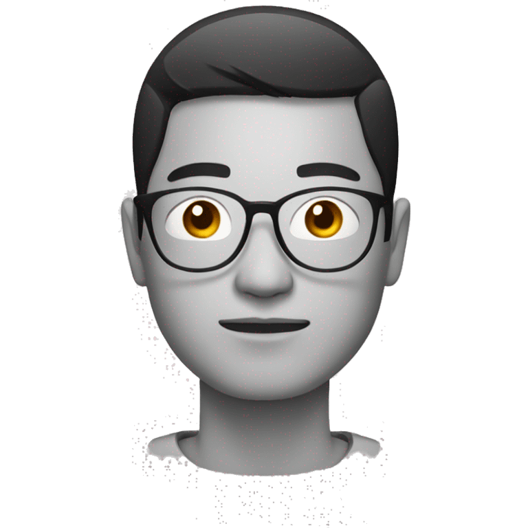 asian man with round glass emoji