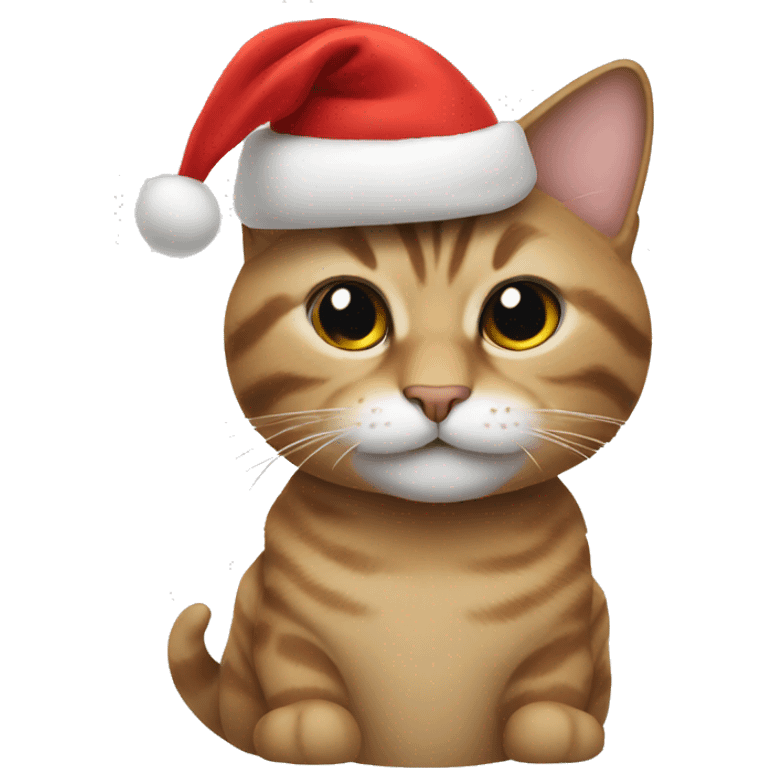 cat wearing christmas hat  emoji