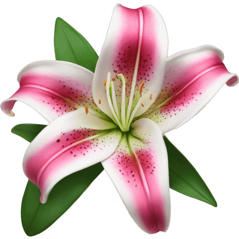 stargazer lily with brighter pink petals emoji