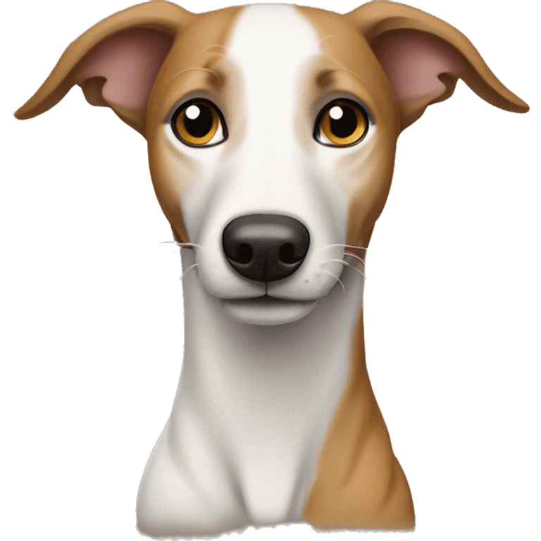 Tiger brown and white Whippet emoji