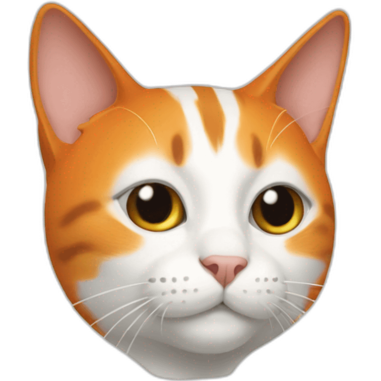 cat orange and white emoji